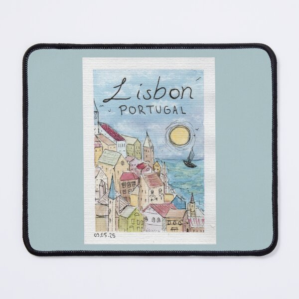Item preview, Lisbon From Afar (Pastel Coast) designed and sold by little-blue-cup.