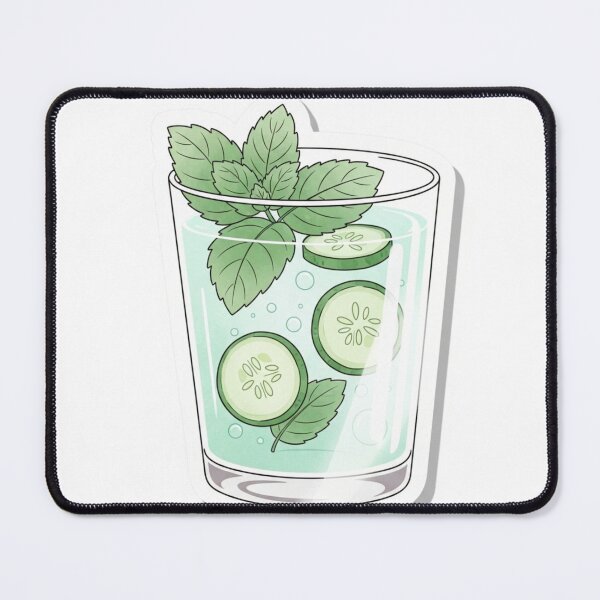 Item preview, Fresh Cucumber Mint Water – Aesthetic Illustration designed and sold by zenaikido.