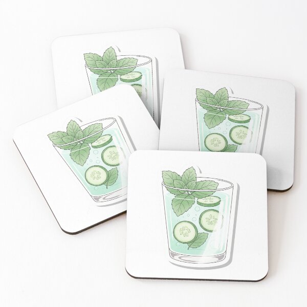 Item preview, Fresh Cucumber Mint Water – Aesthetic Illustration designed and sold by zenaikido.