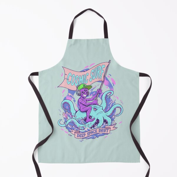 Item preview, Cosmic Surf Deep Space Drift - Psychedelic Alien Octopus Rider designed and sold by AwesomeBeyondLimits.