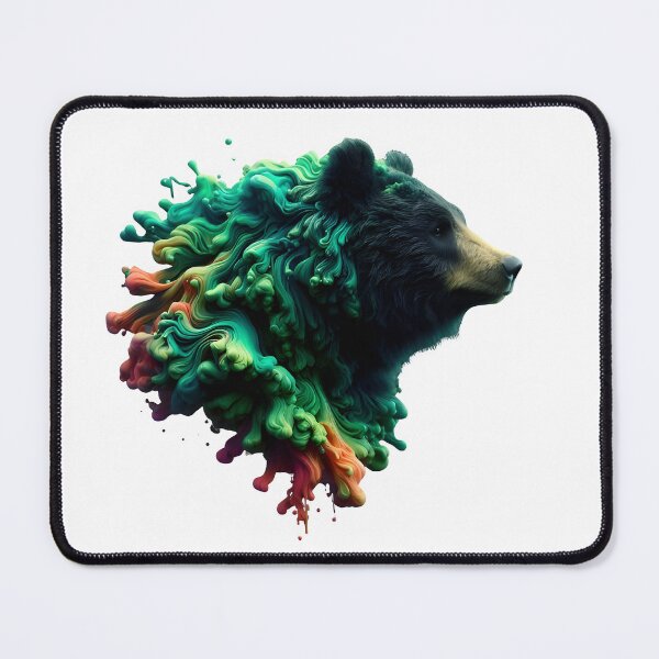 Item preview, Bear colorful green splash art designed and sold by BeAr-tist.