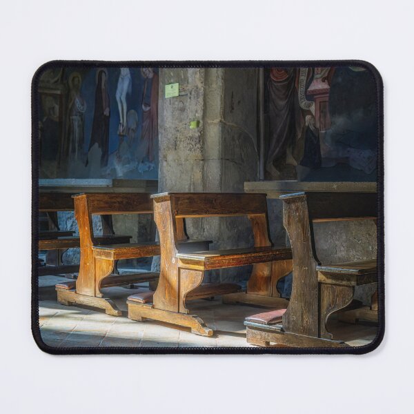 Item preview, Church Benches Viterbo Italy designed and sold by PhotoArt by Joan Carroll.