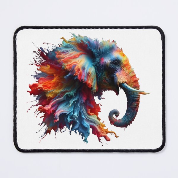 Item preview, elephant colorful splash art designed and sold by BeAr-tist.