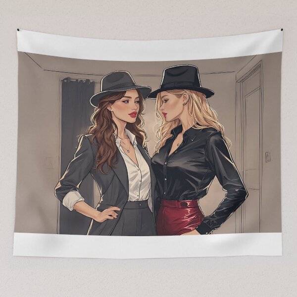 Item preview, Femme Noir: A Dialogue in Satin designed and sold by Trina AI Art.