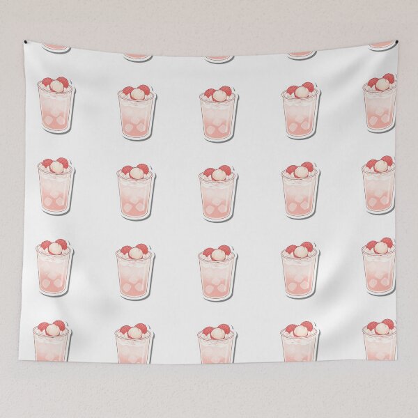 Item preview, Sweet Lychee Drink – Cute Pink Aesthetic Illustration designed and sold by zenaikido.
