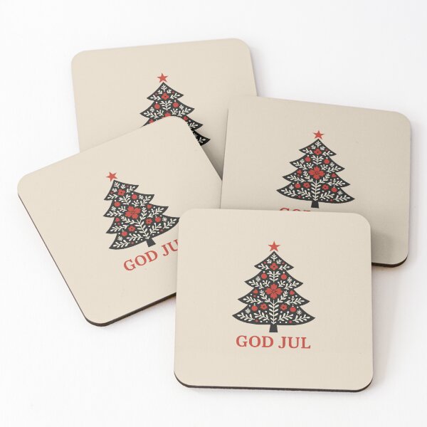 Item preview, Scandinavian Folk Art Christmas Tree – God Jul Nordic Holiday Design designed and sold by Planthem.