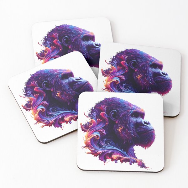 Item preview, Gorilla colorful splash art designed and sold by BeAr-tist.