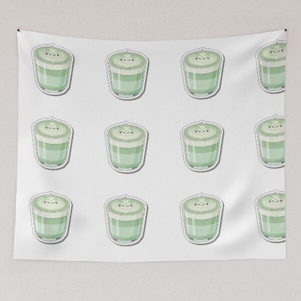 Item preview, Cute Matcha Latte – Kawaii Green Tea Illustration designed and sold by zenaikido.