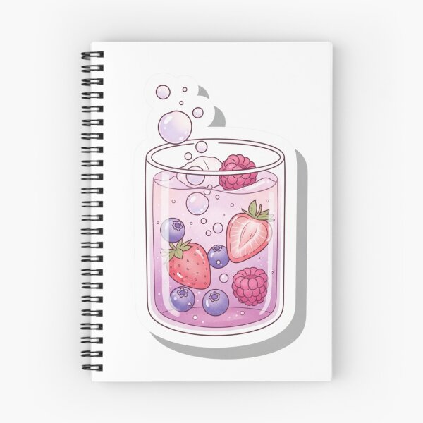 Item preview, Fizzy Berry Drink – Cute Sparkling Mixed Berries Illustration designed and sold by zenaikido.
