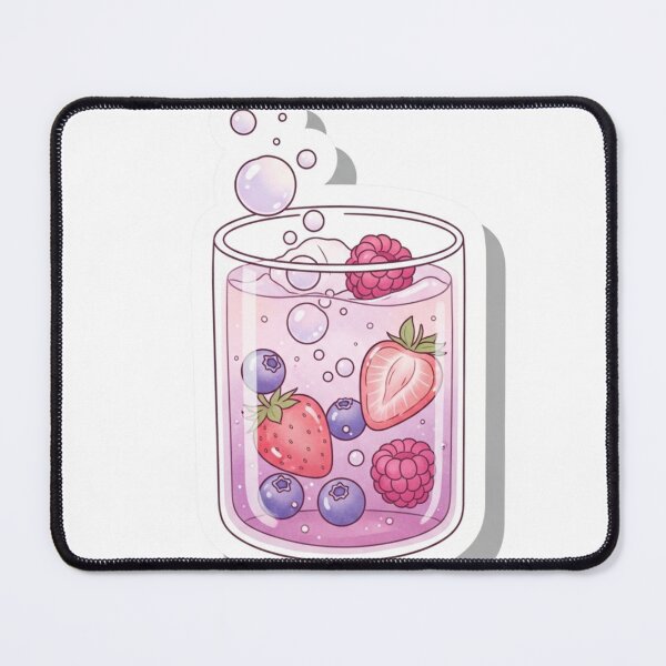 Item preview, Fizzy Berry Drink – Cute Sparkling Mixed Berries Illustration designed and sold by zenaikido.