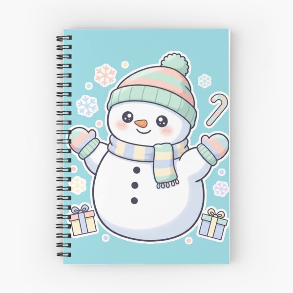 Item preview, Kawaii Snowman With Mittens – Cute Winter Christmas Art designed and sold by LaurannaDesign.