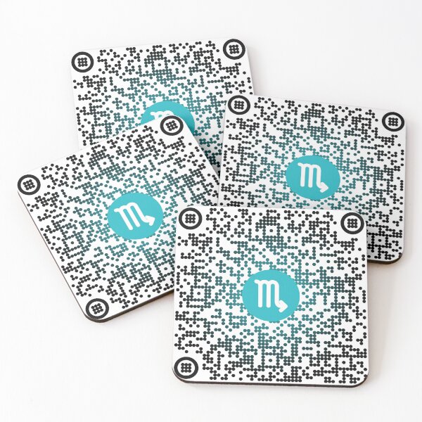 Item preview, Scorpio Auto-Updating Horoscope QR Code • Daily Zodiac Reading Sticker designed and sold by Chroma Artis.