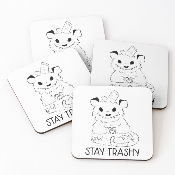 Item preview, Stay Trashy Possum Vector  designed and sold by SkornfulDesigns.