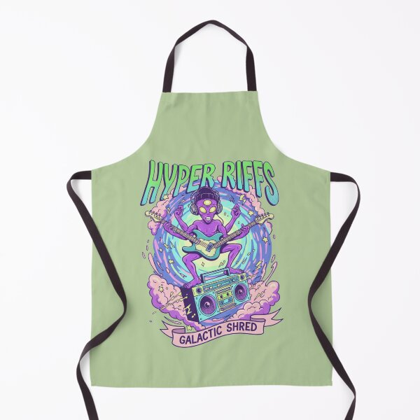 Item preview, Hyper Riffs Galactic Shred - Psychedelic Alien Guitarist designed and sold by AwesomeBeyondLimits.