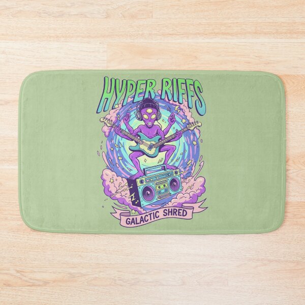Item preview, Hyper Riffs Galactic Shred - Psychedelic Alien Guitarist designed and sold by AwesomeBeyondLimits.