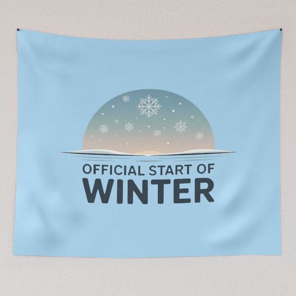 Item preview, Official Start of Winter – Minimal Snowline Badge designed and sold by DabrowskiDesign.