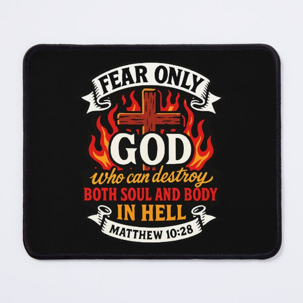 Item preview, Matthew 10:28 Fear Only God Who Can Destroy Both Soul And Body In Hell designed and sold by plushism.