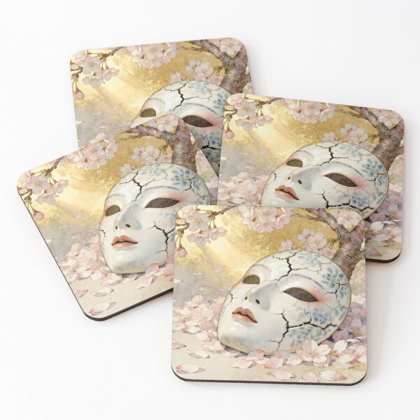 Item preview, Cracked Porcelain Mask – Blossoms of Truth and Transformation designed and sold by SoniaSarkali.