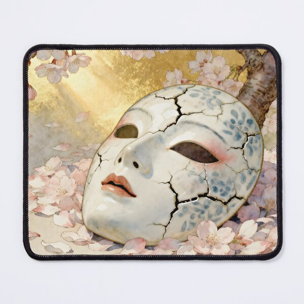 Item preview, Cracked Porcelain Mask – Blossoms of Truth and Transformation designed and sold by SoniaSarkali.