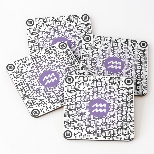 Item preview, Aquarius Horoscope QR Code – Auto-Updating Zodiac Sign | Digital Magic Scan designed and sold by Chroma Artis.