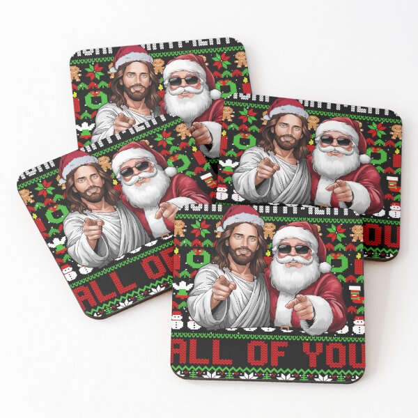 Item preview, Christmas Duo Jesus Santa Holiday Funny Reaction Theme designed and sold by judycuevas1.