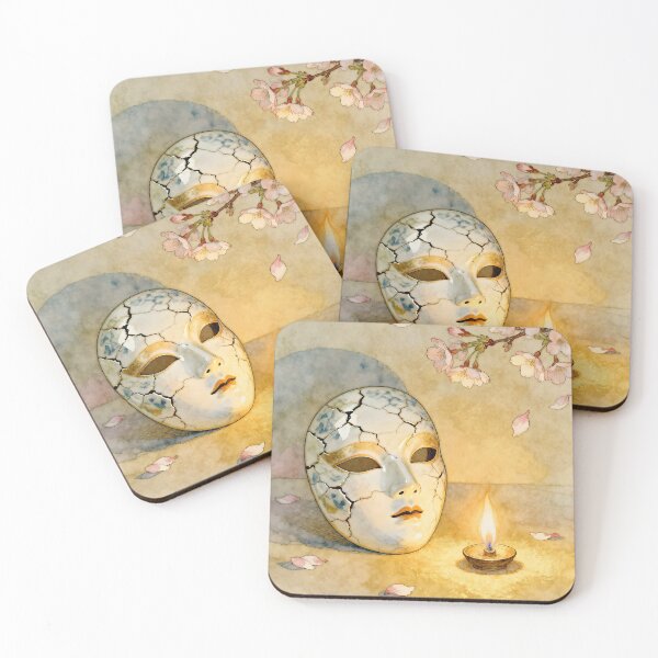 Item preview, Cracked Porcelain Mask – Blossoms of Truth and Transformation designed and sold by SoniaSarkali.