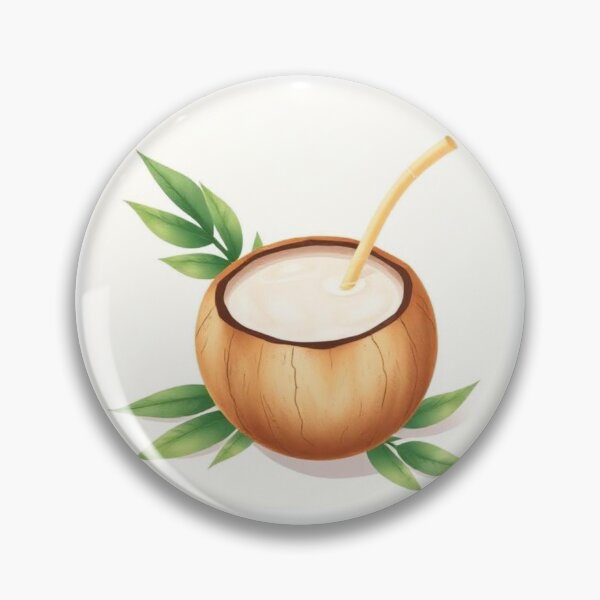 Item preview, Tropical Coconut Drink – Fresh Natural Coconut Illustration designed and sold by zenaikido.