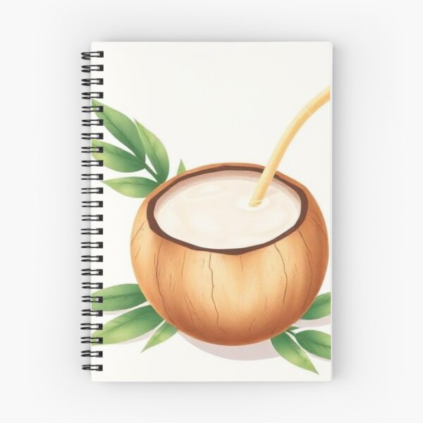 Item preview, Tropical Coconut Drink – Fresh Natural Coconut Illustration designed and sold by zenaikido.