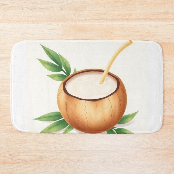 Item preview, Tropical Coconut Drink – Fresh Natural Coconut Illustration designed and sold by zenaikido.