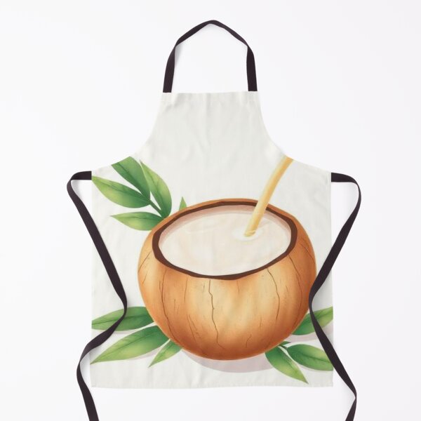 Item preview, Tropical Coconut Drink – Fresh Natural Coconut Illustration designed and sold by zenaikido.