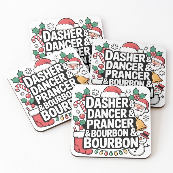 Item preview, Dasher Dancer Prancer Bourbon Funny Christmas Santa Reindeer designed and sold by faridman.