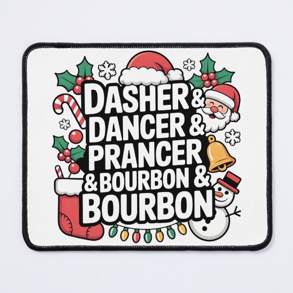 Item preview, Dasher Dancer Prancer Bourbon Funny Christmas Santa Reindeer designed and sold by faridman.