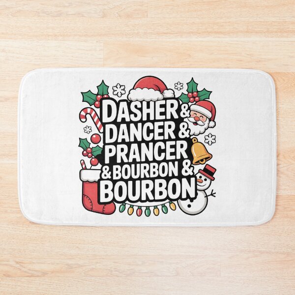 Item preview, Dasher Dancer Prancer Bourbon Funny Christmas Santa Reindeer designed and sold by faridman.