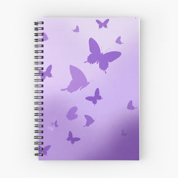 Item preview, Purple Butterfly Silhouette Pattern on Soft Gradient Background designed and sold by EtherealFlutter.