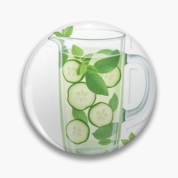 Item preview, Cucumber Mint Water – Fresh Detox Drink Pitcher Illustration designed and sold by zenaikido.