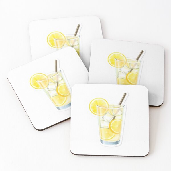 Aperçu de l'œuvre Eau glacée au citron – Illustration d'une boisson aux agrumes frais créée et vendue par zenaikido.