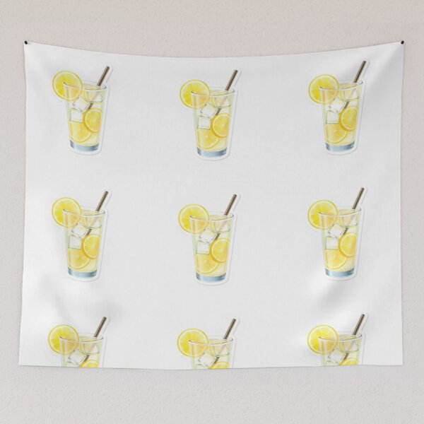 Item preview, Iced Lemon Water – Fresh Citrus Drink Illustration designed and sold by zenaikido.
