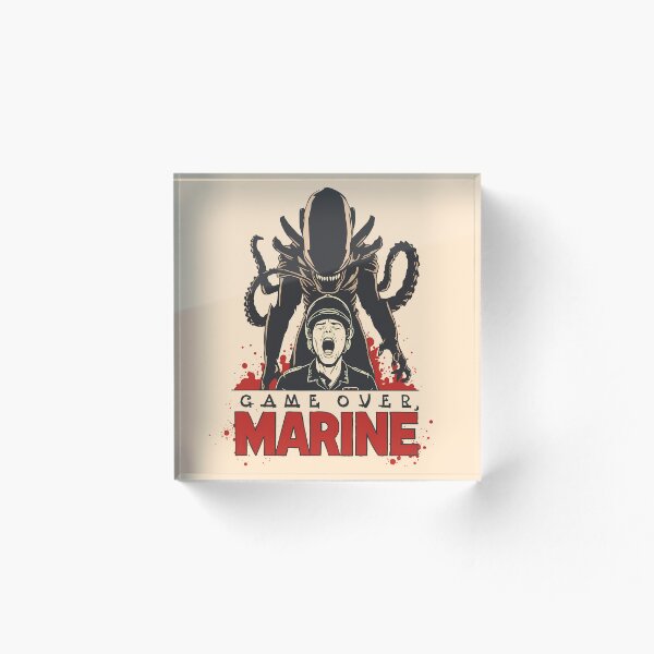 Artikelvorschau, Game Over Marine Retro Sci-Fi Alien Horror entworfen und verkauft von ruidaniel.