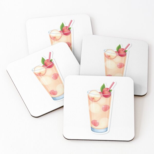 Item preview, Lychee Iced Drink – Fresh Sweet Pink Beverage Illustration designed and sold by zenaikido.