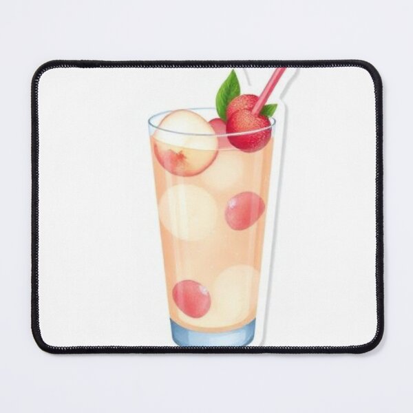 Item preview, Lychee Iced Drink – Fresh Sweet Pink Beverage Illustration designed and sold by zenaikido.