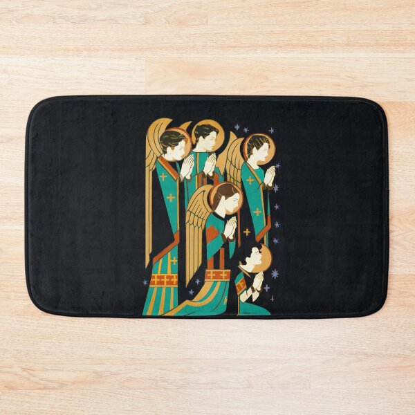 Item preview, Art Deco Choir of Angels – Teal & Gold Prayer Panel  designed and sold by Sanctum Icons.