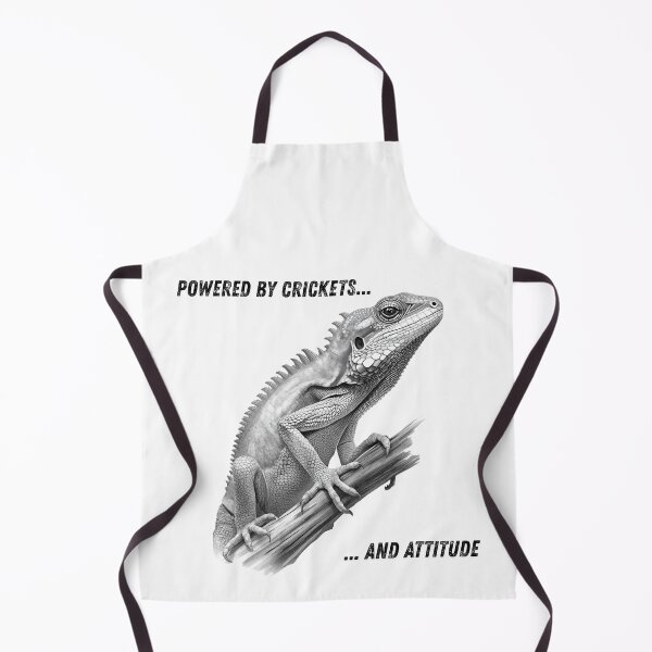Item preview, Powered by Crickets and Attitude – Iguana / Lizard Reptile Humor designed and sold by Panoramax.