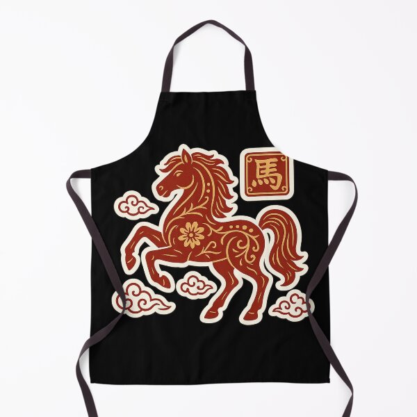 Item preview, Chinese Zodiac Horse New Year 2026 Papercut Style designed and sold by SassyArtistry.