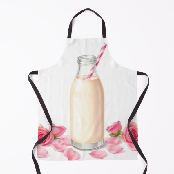 Item preview, Rose Milk Drink – Soft Pink Floral Beverage Illustration designed and sold by zenaikido.