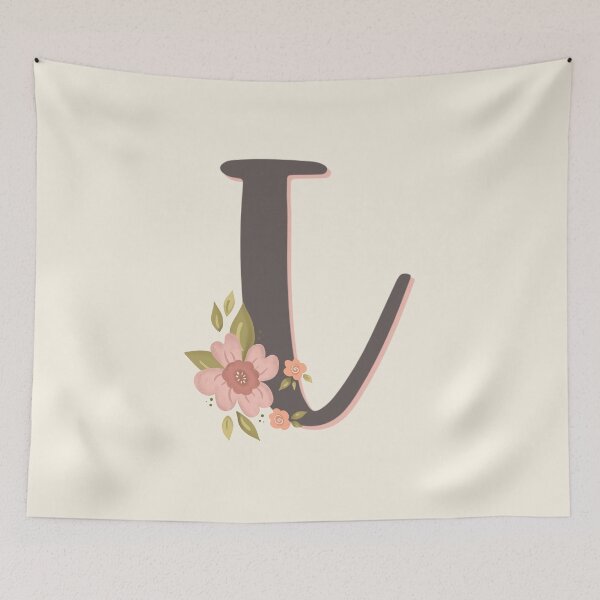 Item preview, Sweet Floral Initial I designed and sold by Willow & Grace Designs.