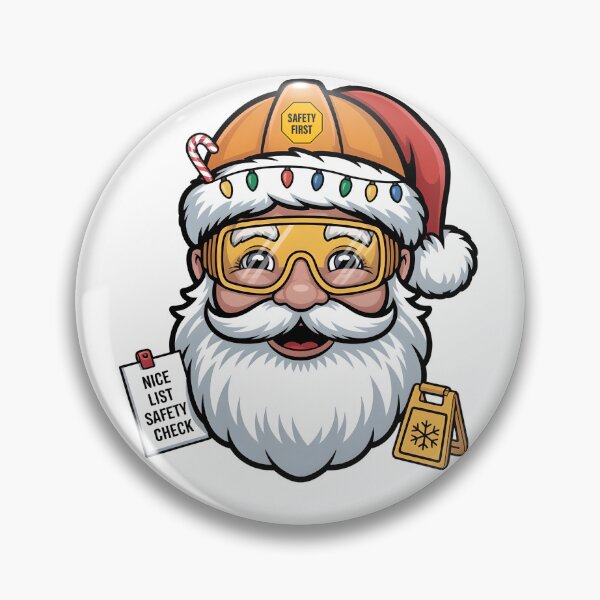 Item preview, Holiday Safety Santa Head Illustration designed and sold by PeteLawliiet.