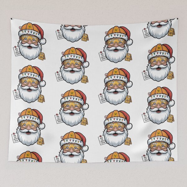 Item preview, Holiday Safety Santa Head Illustration designed and sold by PeteLawliiet.