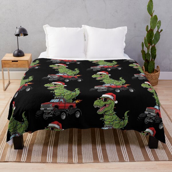 Item preview, Festive T-Rex Riding Monster Truck   designed and sold by jennyjeffried.