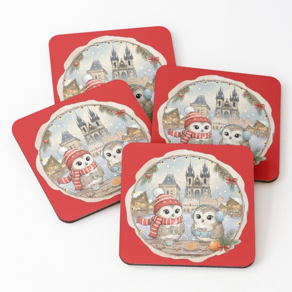 Item preview, Prague Christmas Market Owls Old Town Square designed and sold by FixwellStudio.