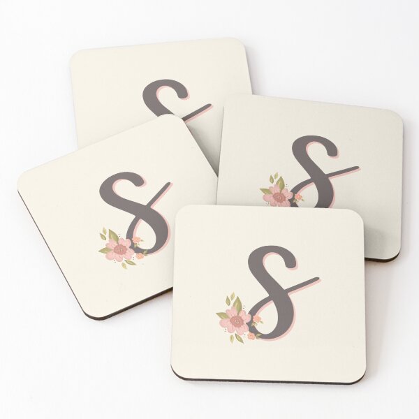 Item preview, Sweet Floral Initial S designed and sold by Willow & Grace Designs.